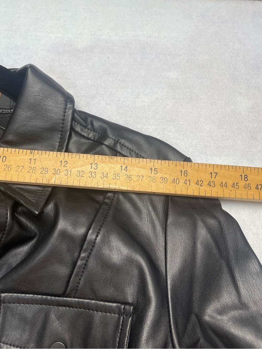Truth Black Faux-Leather Belted Jacket - Picture 8 of 11